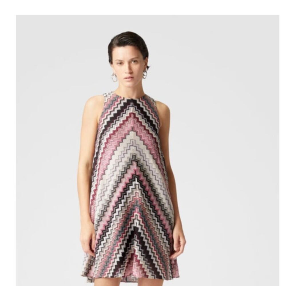 Missoni Chevron Sleeveless Mini Shift Dress size 40